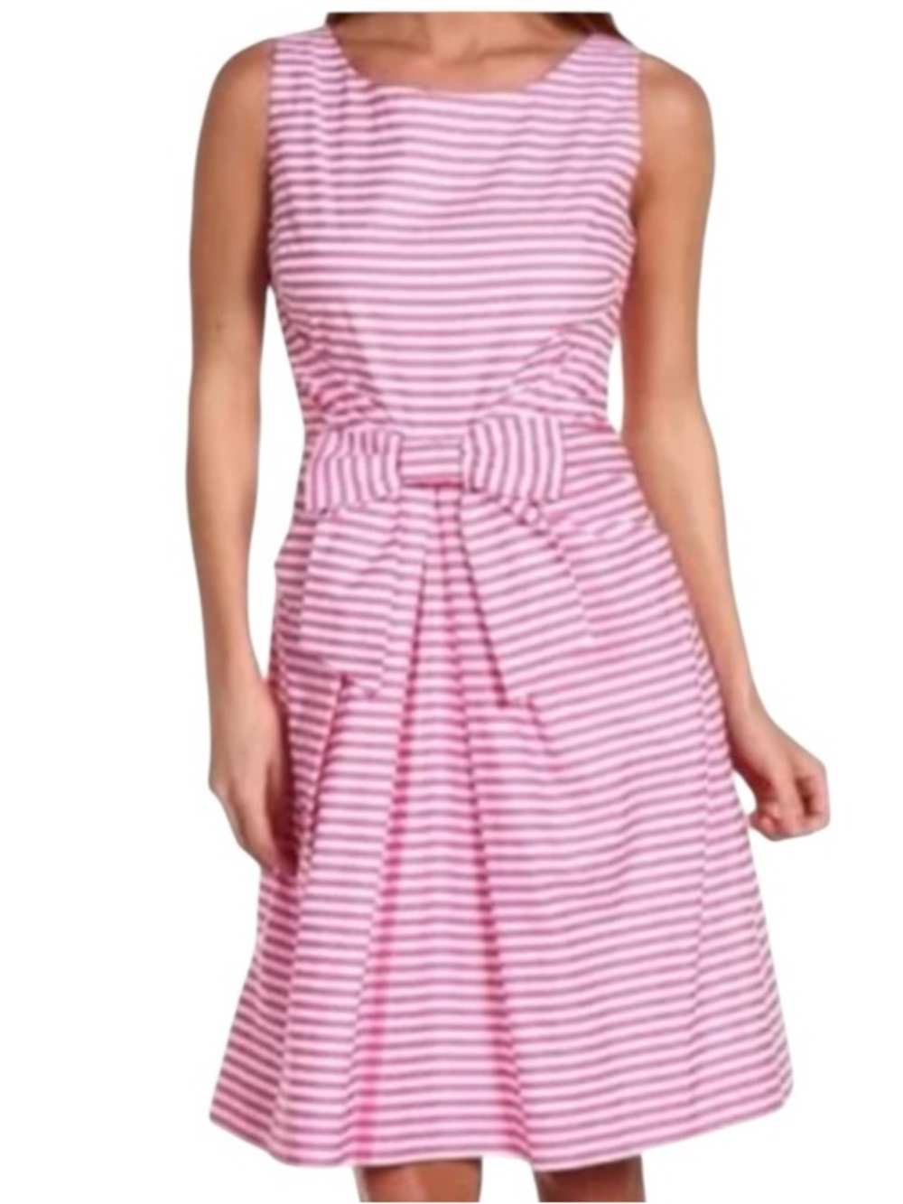 Kate Spade Jillian Pink Seersucker Sleeveless Dress XS